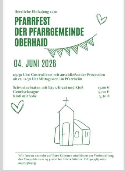 Oberhaid 2026 - Pfarrfest