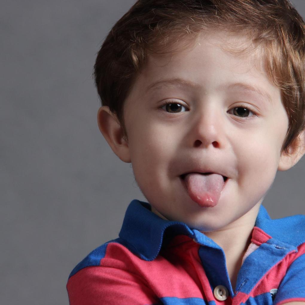 Boy with tongue